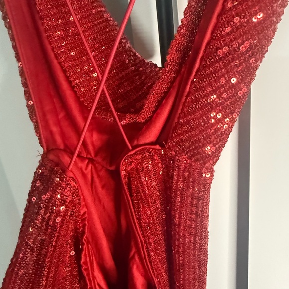 Hera Collection Sparkling Red Sequin Dress - Picture 11 of 12